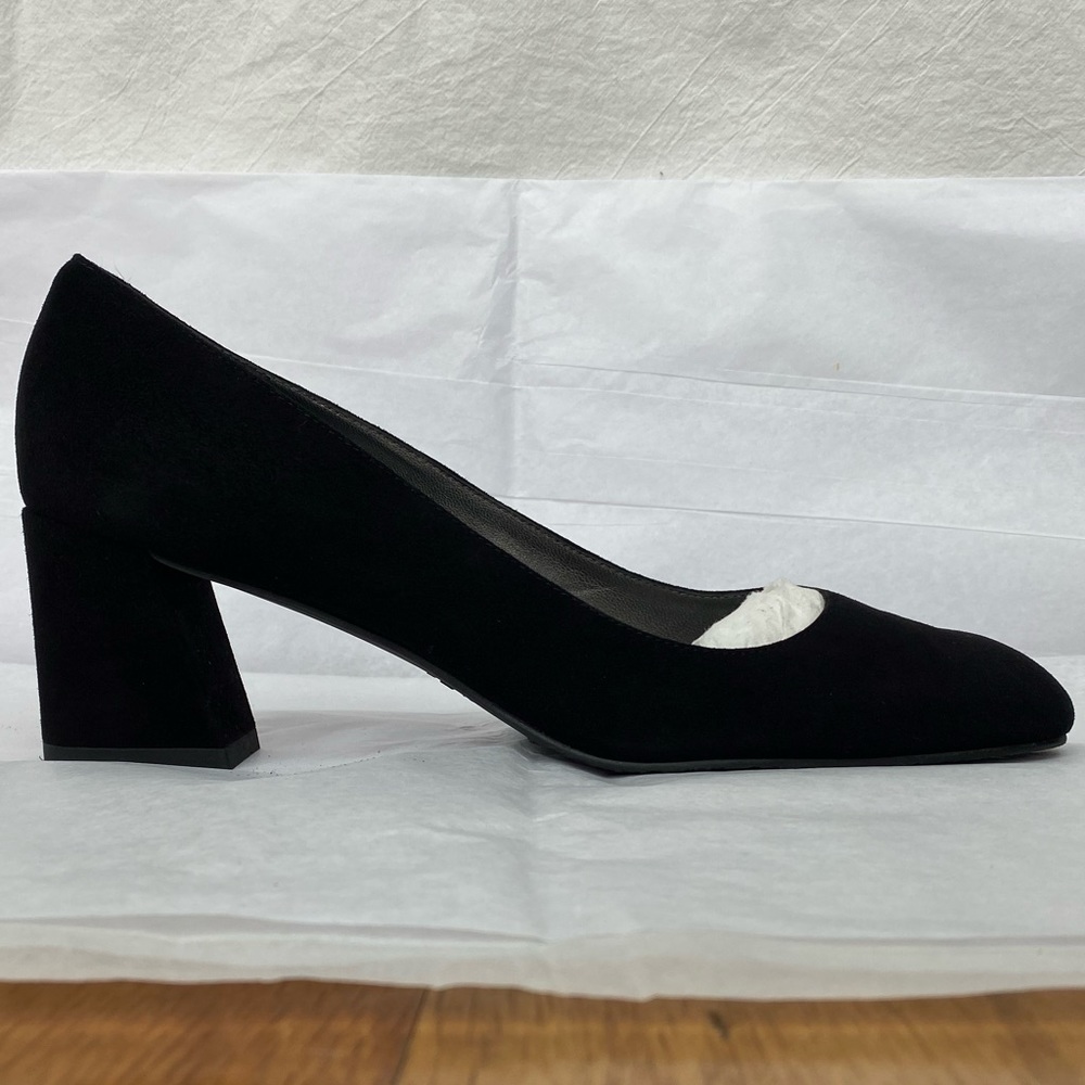 Stuart Weitzman MARYMID Pump, 8M, Blk Suede